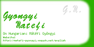 gyongyi matefi business card